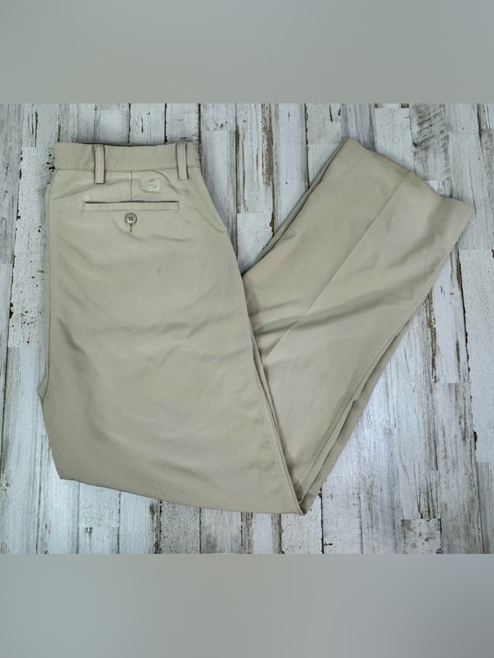 FootJoy Pants Mens 38x31 Beige Microfiber Stretch Dress Pants Golf Performance